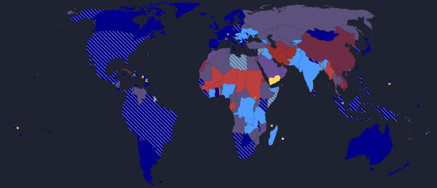 Screenshot of the interactive map